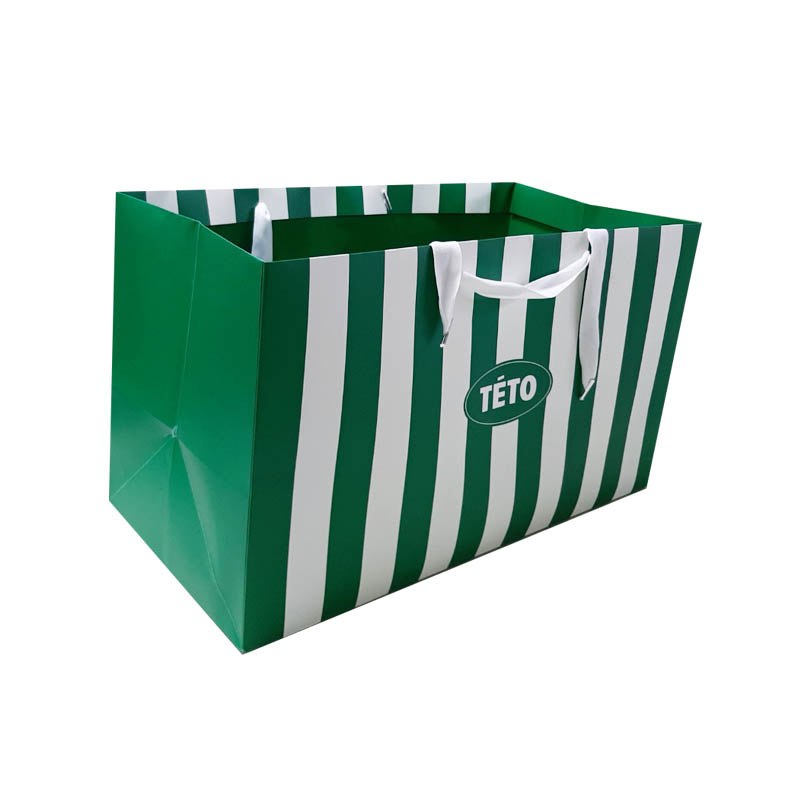테토 쇼핑백 대 /아트250g/백색스판40수 테이프끈+철팁/S0546