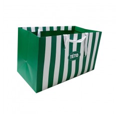 테토 쇼핑백 대 /아트250g/백색스판40수 테이프끈+철팁/S0546