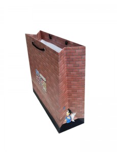코팅쇼핑백/스노우200g/원색4도 /무광코팅/검정브레이드+은색아일렛/S0577